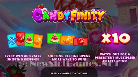 Candyfinity slot free play Play Candyfinity for FREE from Yggdrasil Enjoy our exclusive 10% cashback when playing Candyfinity at Refuel Casino for Real money